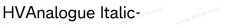 HVAnalogue Italic字体转换